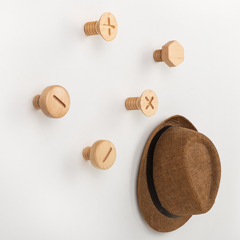 Wooden Nail Design Wall Hook Wooden Nail Design Wall Hook