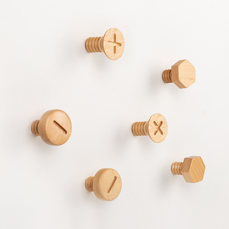 Wooden Nail Design Wall Hook - Image 4