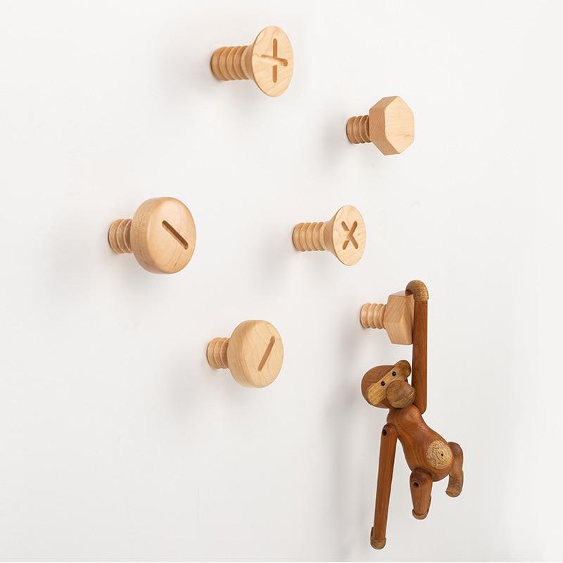 Wooden Nail Design Wall Hook Wooden Nail Design Wall Hook