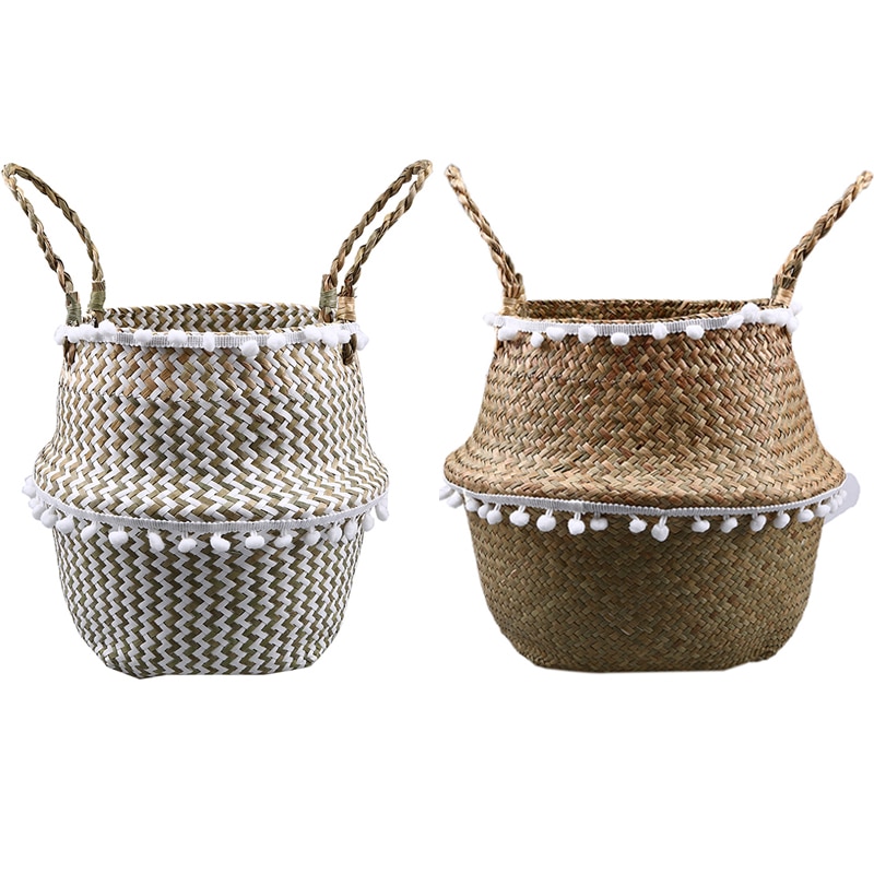 Woven Seagrass Laundry Basket - Image 7