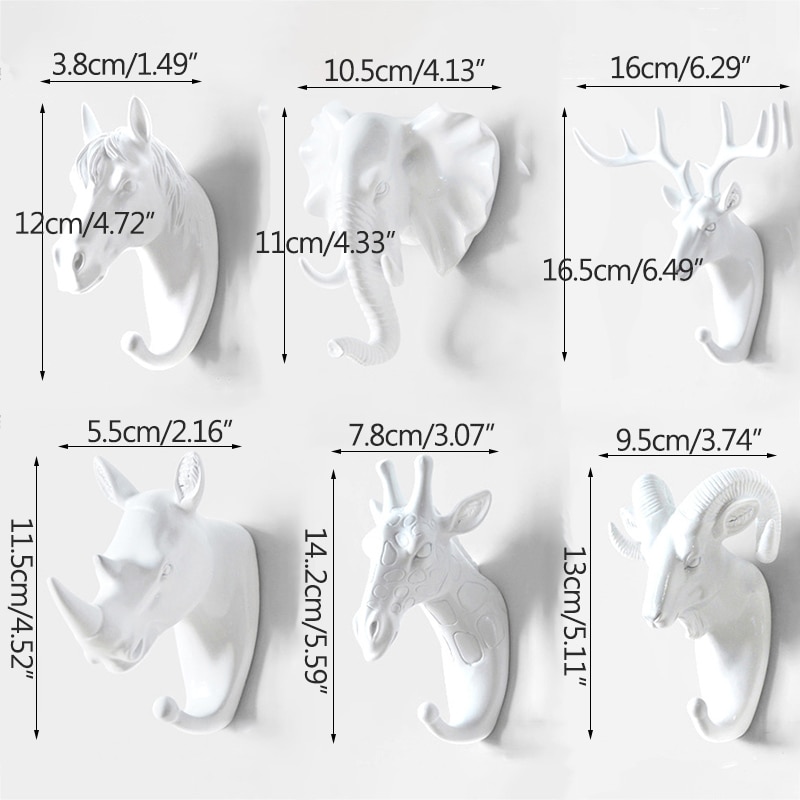 Nordic Animal Head Wall Hooks - Image 7
