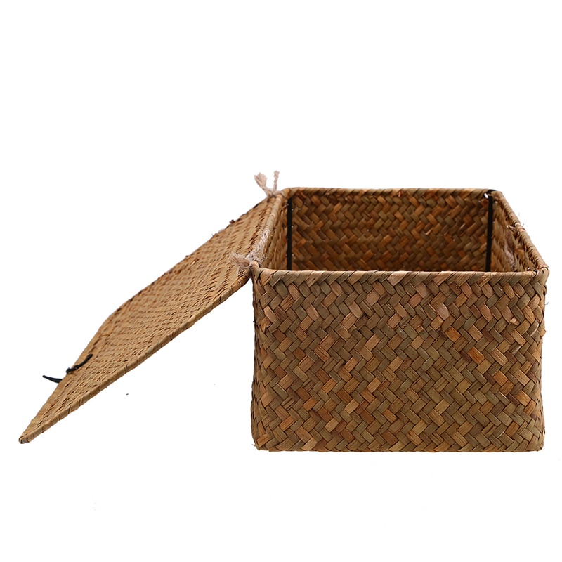Woven Seagrass Storage Box with Lid Woven Seagrass Storage Box with Lid