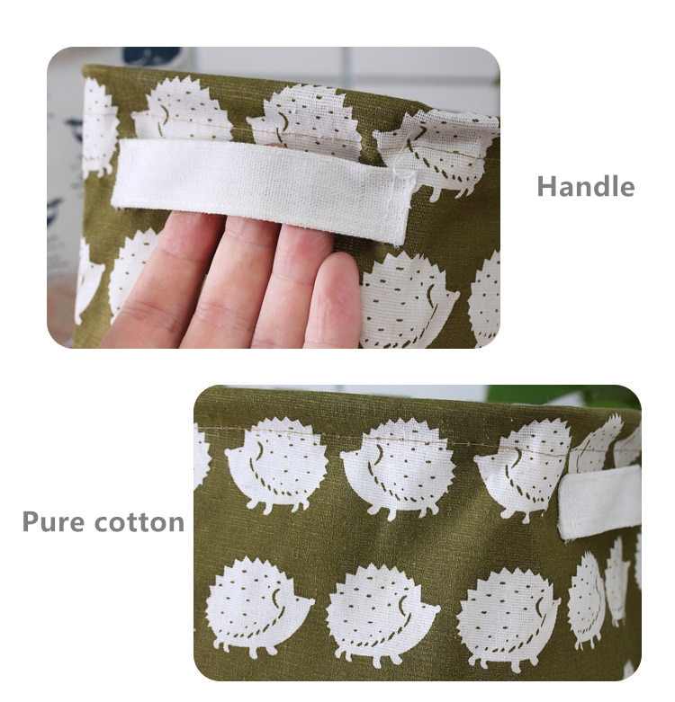 Waterproof Desktop Storage Basket with Nature Prints Waterproof Desktop Storage Basket with Nature Prints