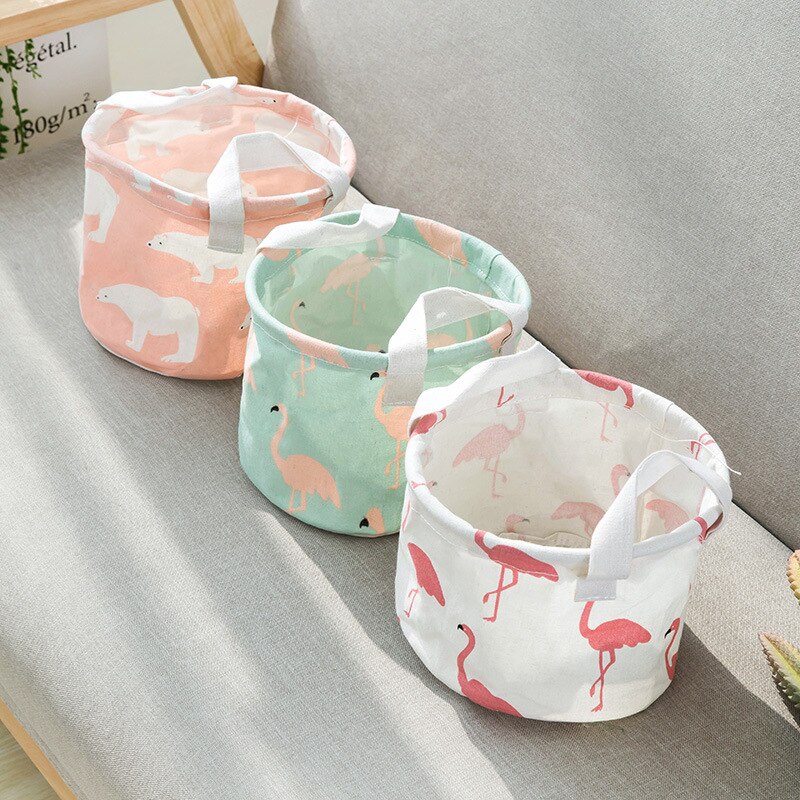 Waterproof Desktop Storage Basket with Nature Prints Waterproof Desktop Storage Basket with Nature Prints