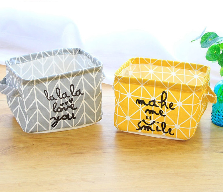 Waterproof Desktop Storage Basket with Nature Prints - Image 5