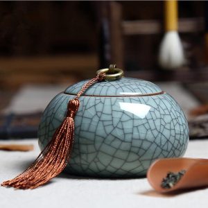 Antique Style Crack Pattern Ceramic Decorative Box