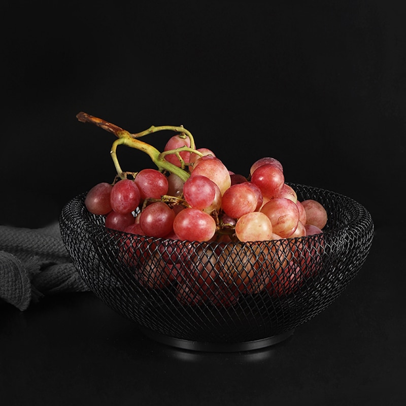 Iron Fruit Basket in Gold and Black