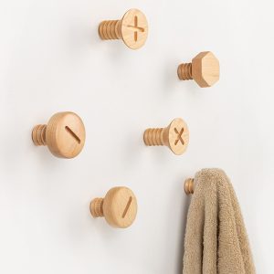 Natural Wood Heavy-Duty "Nail" Hook