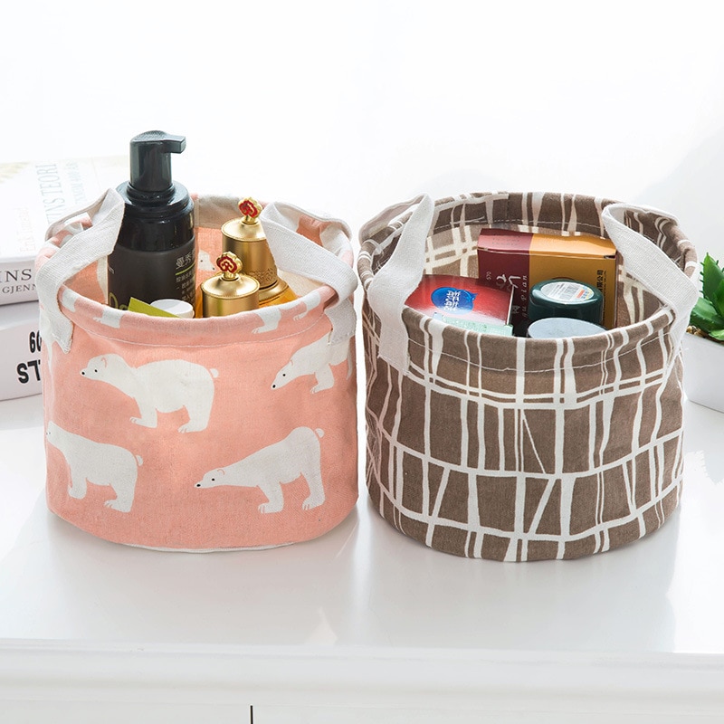 Waterproof Desktop Storage Basket with Nature Prints