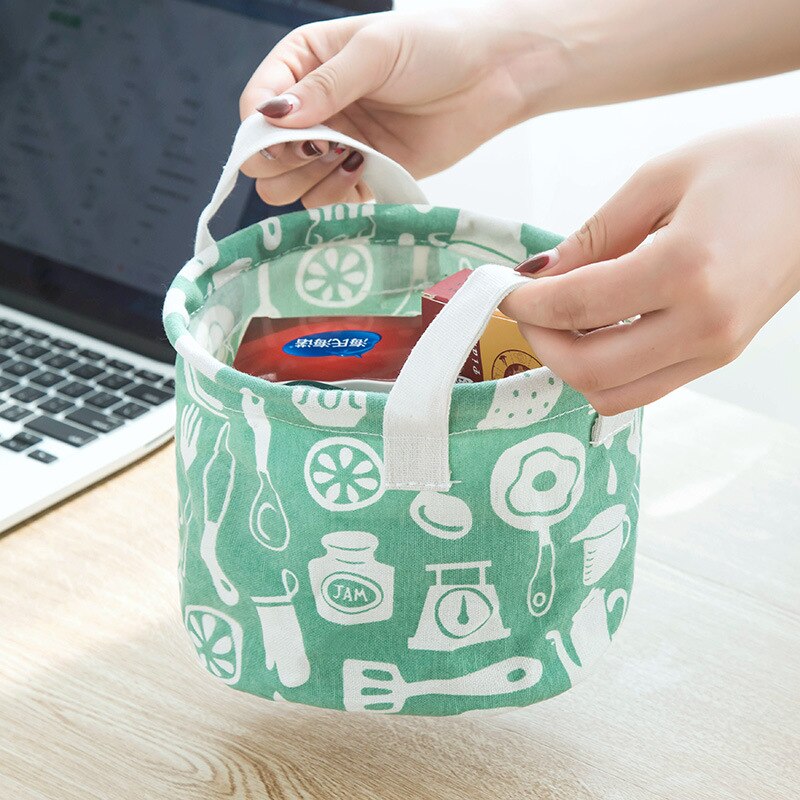 Waterproof Desktop Storage Basket with Nature Prints